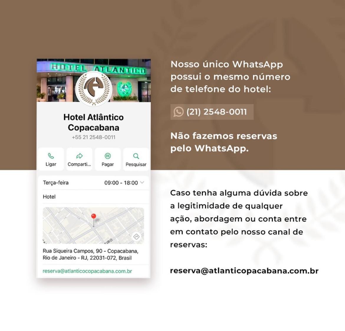 Hotel Atlantico Copacabana Rio de Janeiro Exterior photo